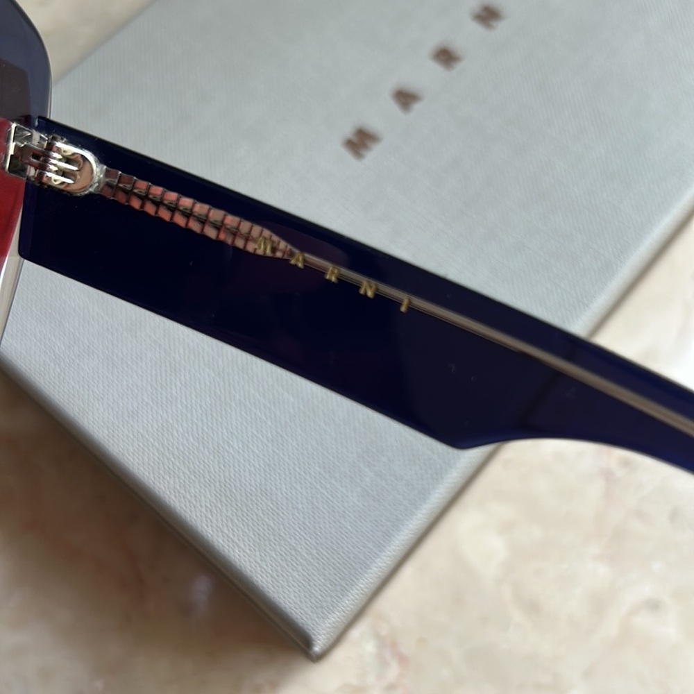Marni Me632s Colorblock Rectangular Sunglasses - image 3